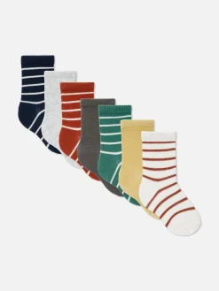 Pack 7 Pares Soquetes Riscas