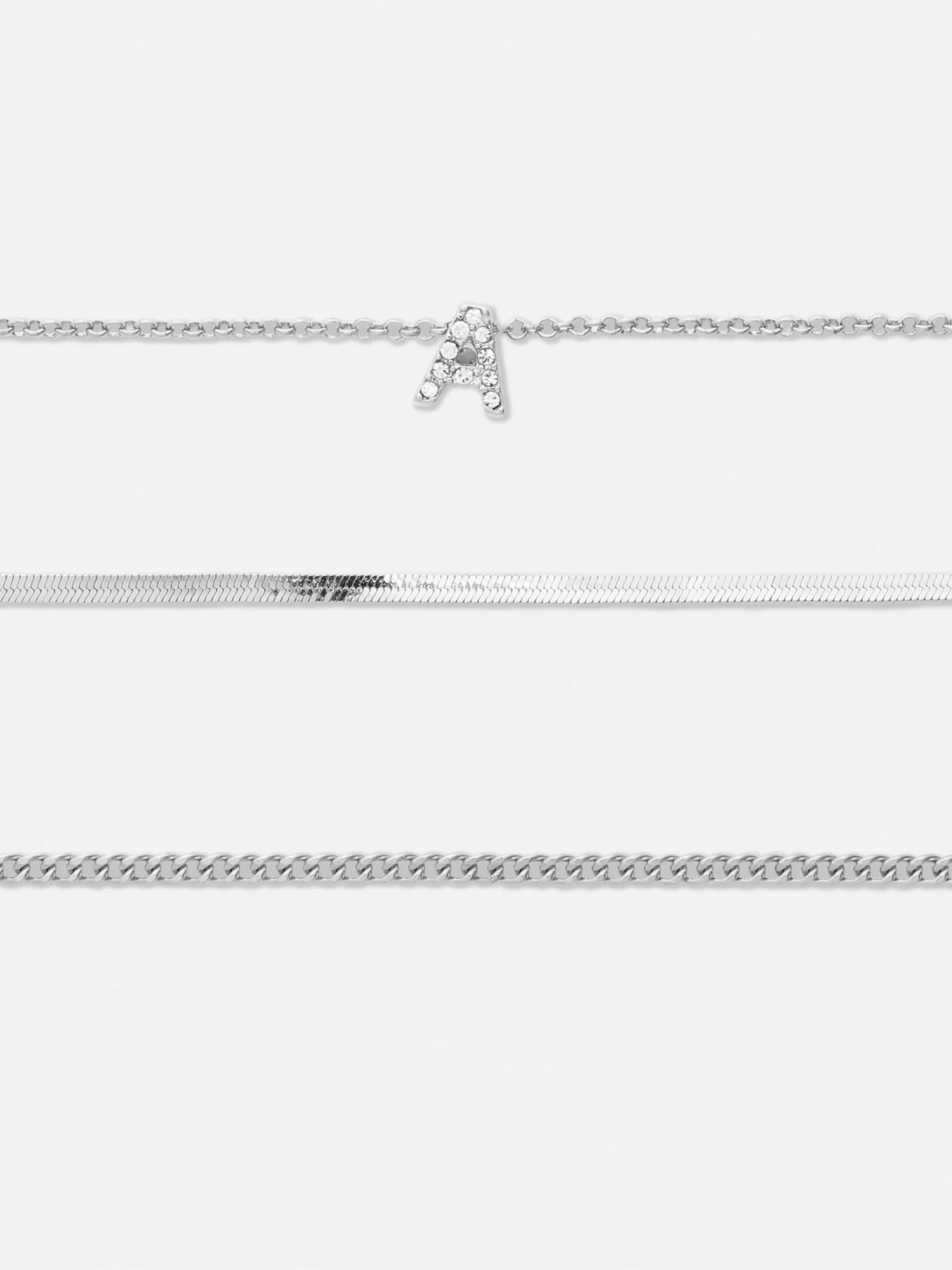 Pack 3 Pulseiras Inicial Brilhantes