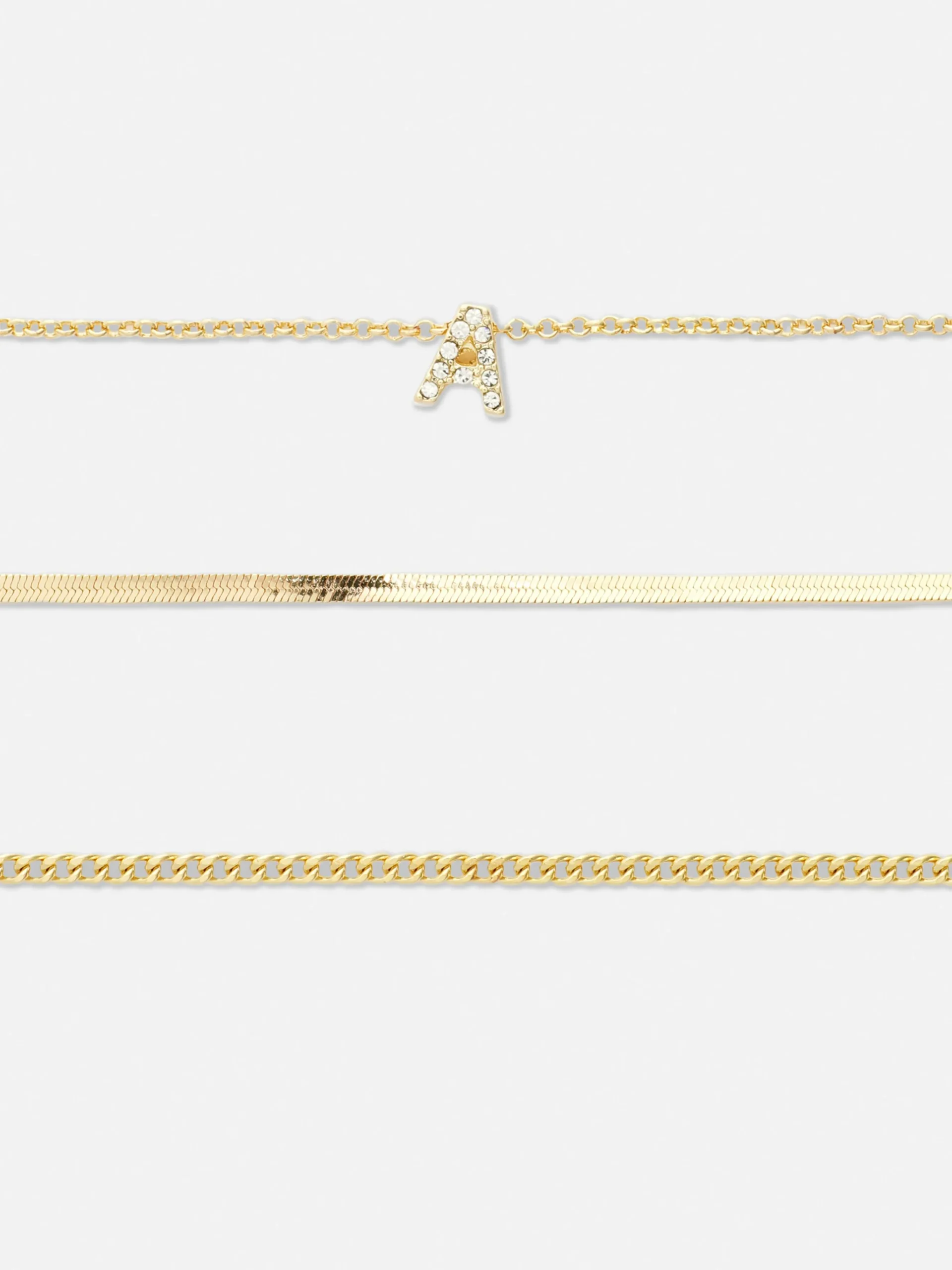 Pack 3 Pulseiras Inicial Brilhantes