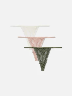 Pack 3 Tangas Fio Dental Renda