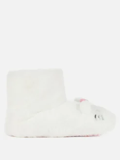 Pantufas Bota Pelúcia Hello Kitty