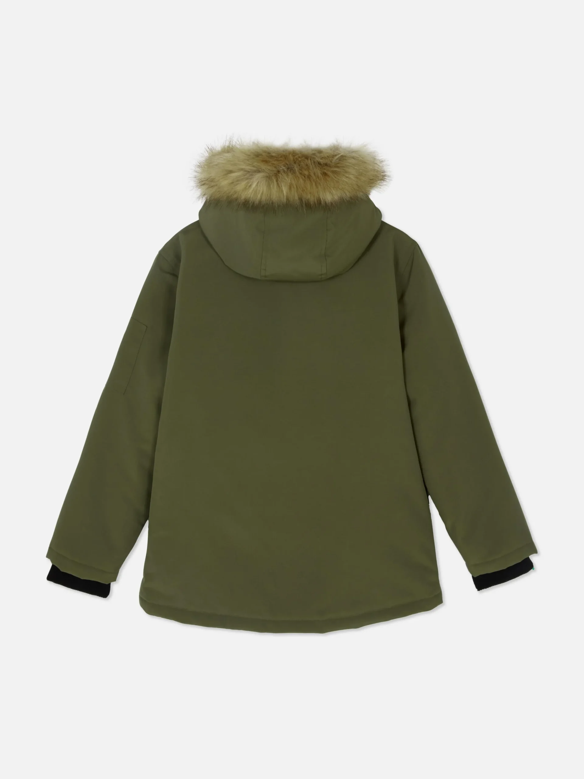 Parka Capuz Imitação Pelo