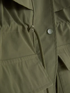 Parka Impermeável Com Cordão