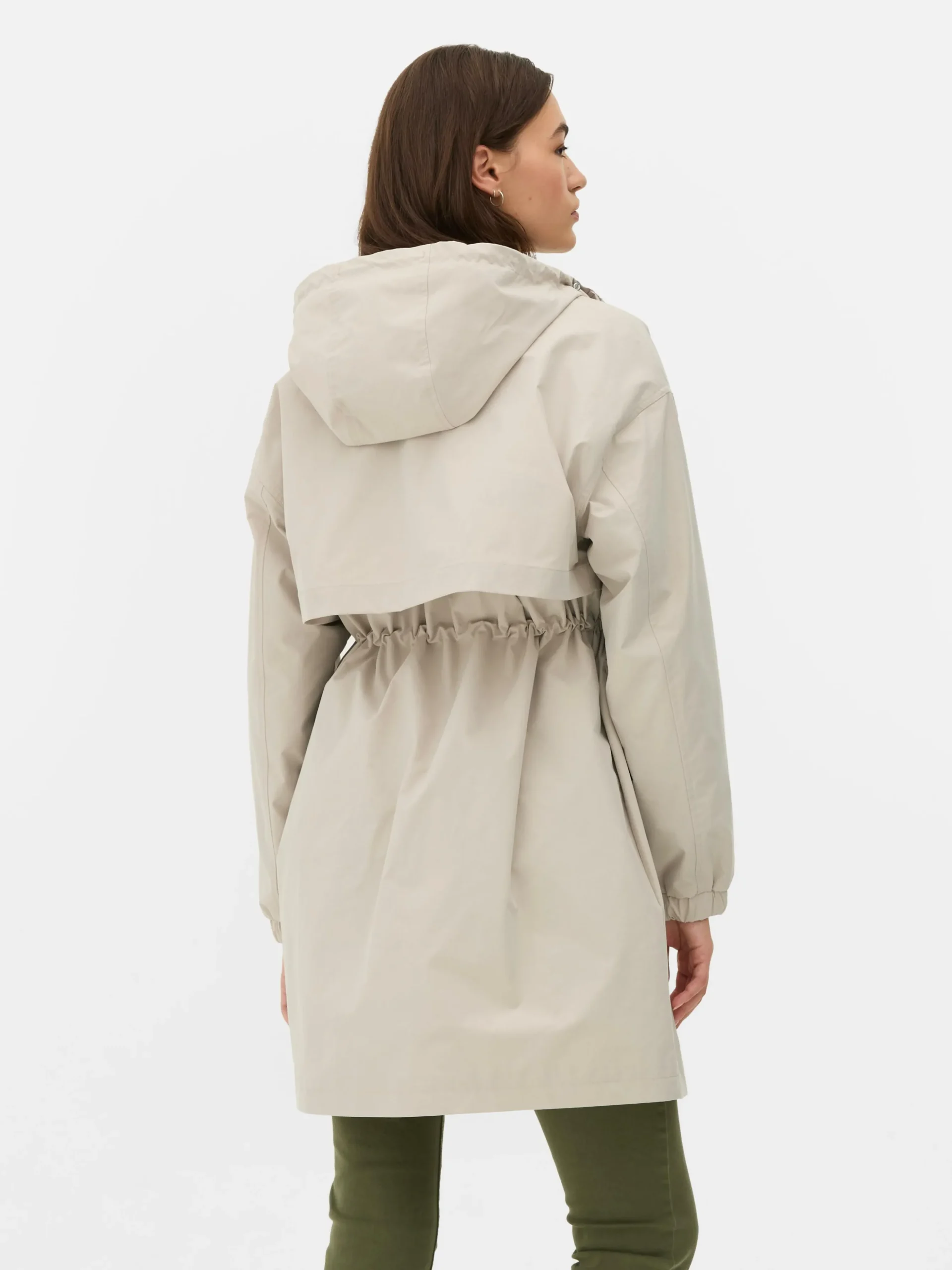 Parka Impermeável Com Cordão