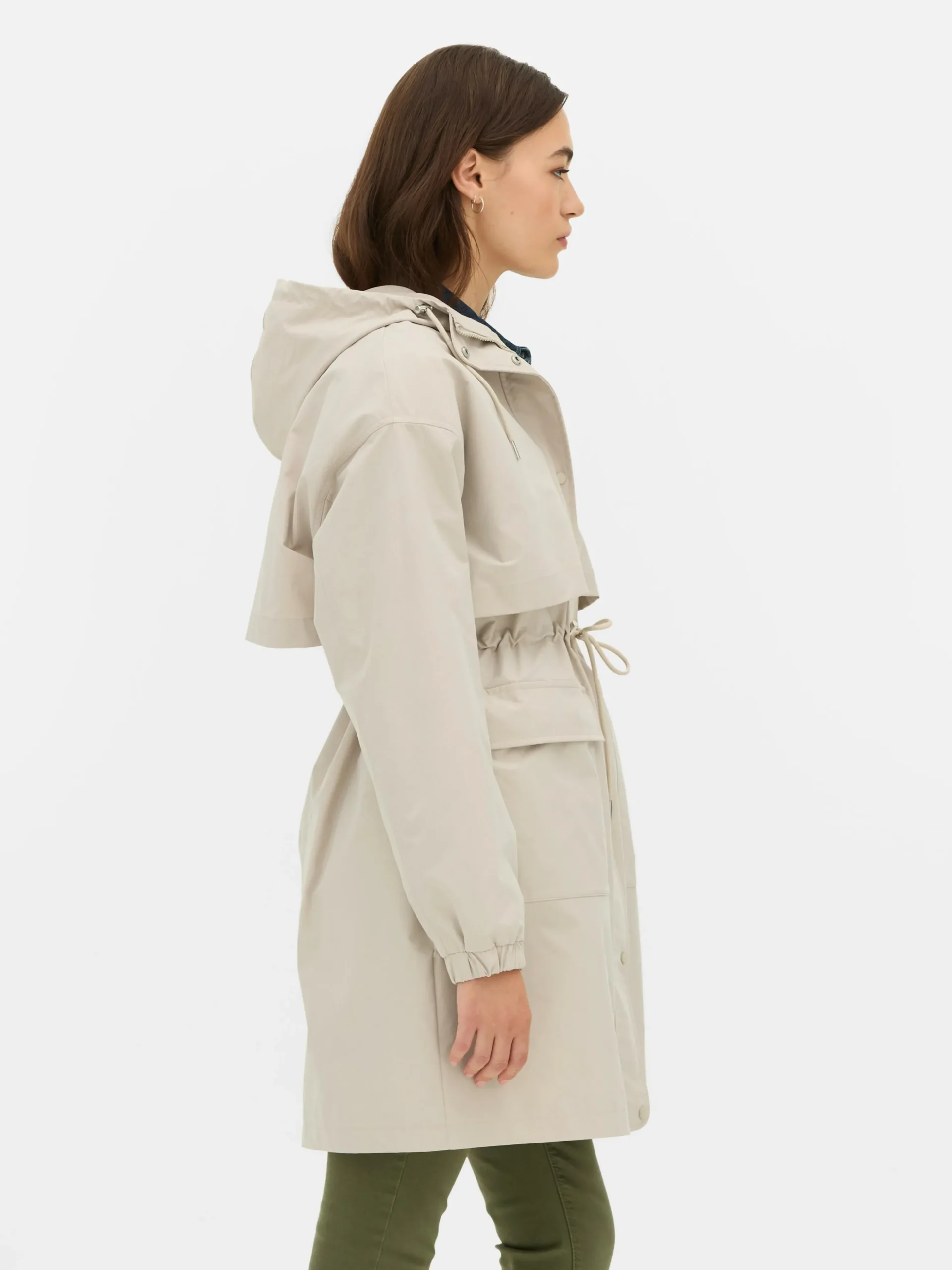 Parka Impermeável Com Cordão