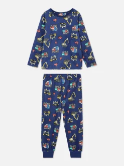 Pijama Comprido Veludo Construction