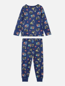 Pijama Comprido Veludo Construction