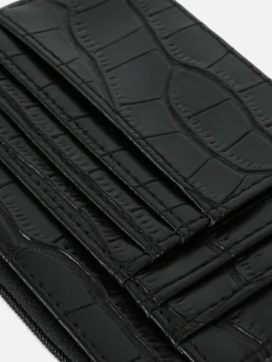 Porta-cartões Efeito Pele Crocodilo Inicial