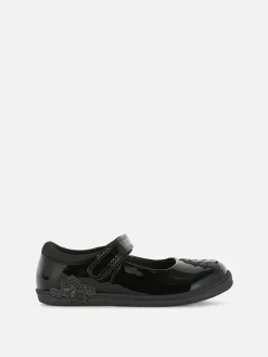 Sapatos Escolares Mary Jane Verniz Unicórnio Brilho