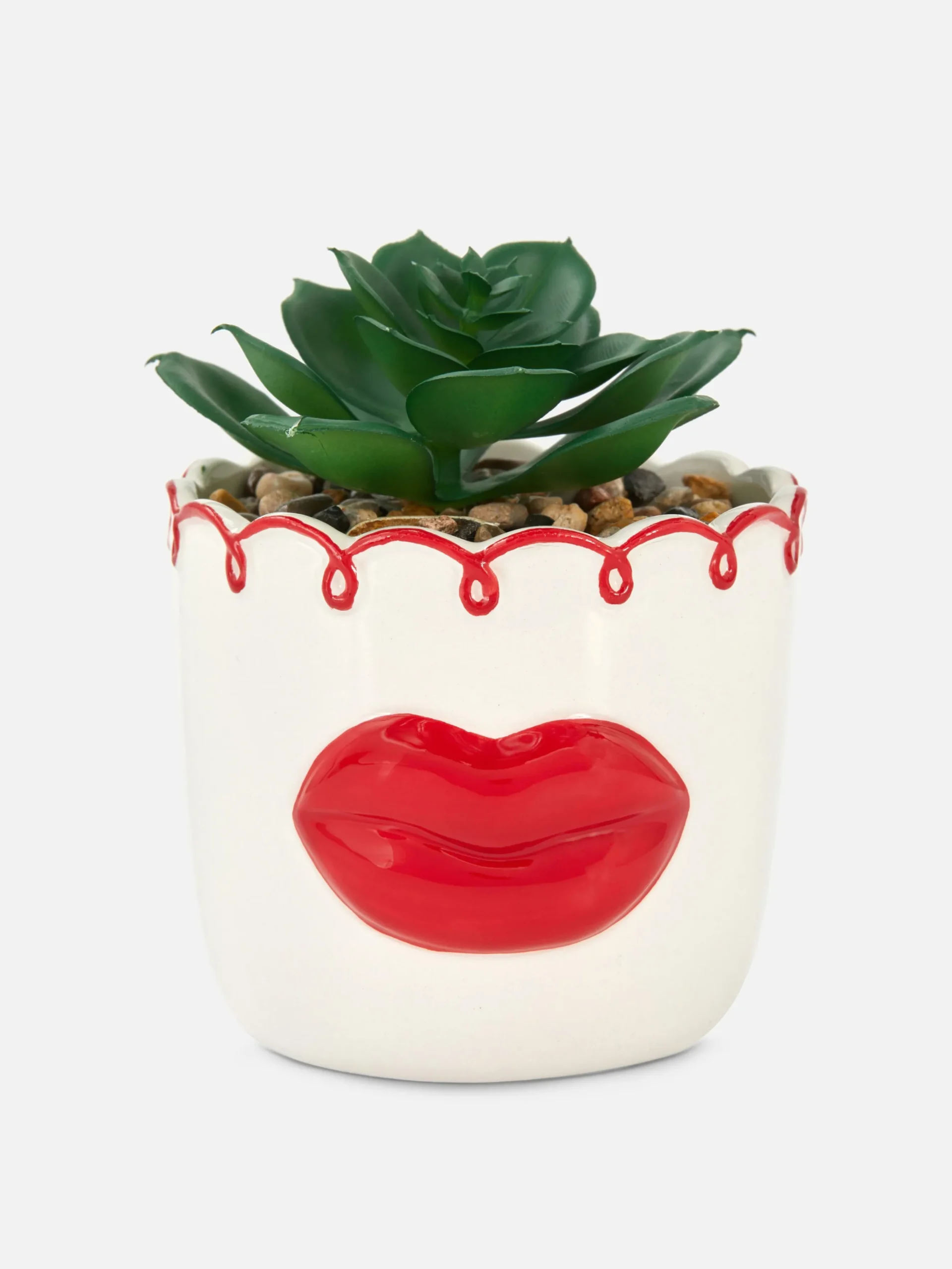 Suculenta Artificial Vaso Lábios