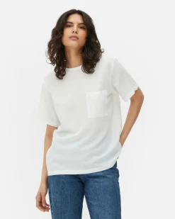 T-shirt Bolso Mistura Linho