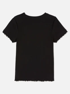 T-shirt Canelada Rebordo Franzido