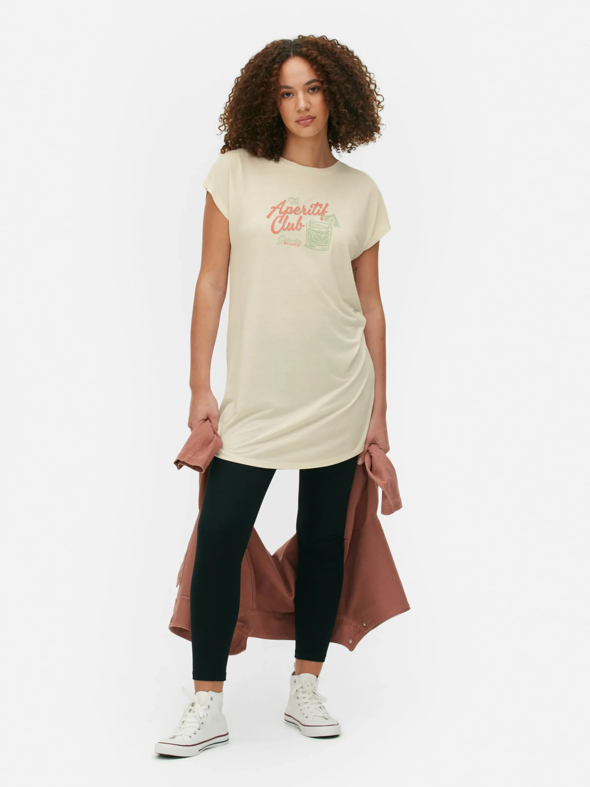 T-shirt Comprida Gola Redonda