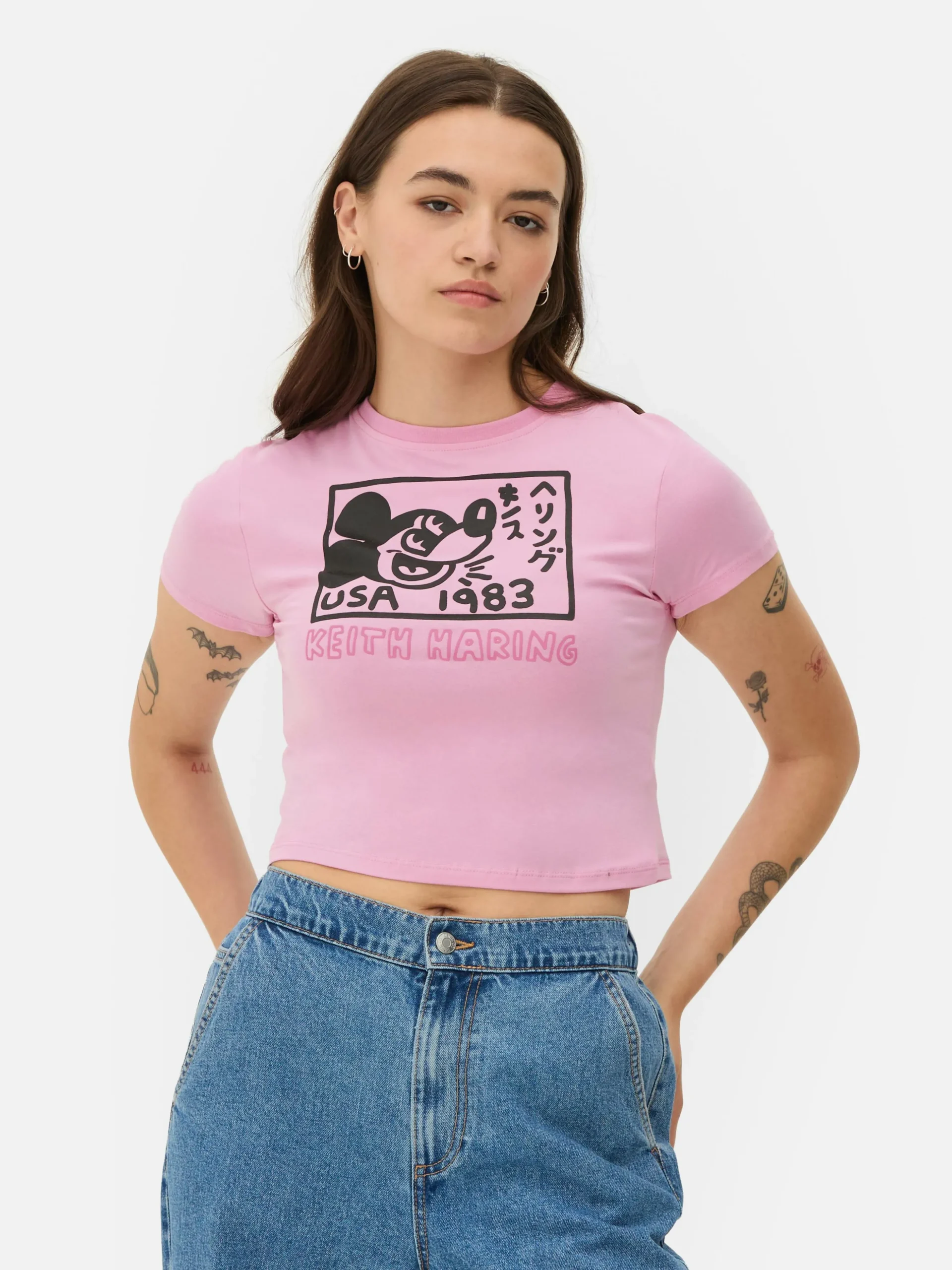 T-shirt Curta Disney Mickey Mouse X Keith Haring