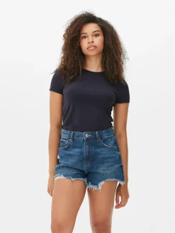 T-shirt Elástica Gola Redonda