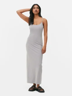 Vestido Alças S/ Fecho Midaxi