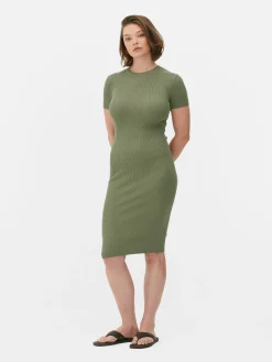 Vestido Camisola Midi Manga Curta