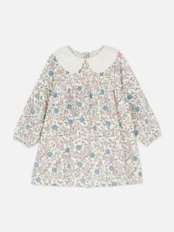 Vestido Colarinho Padrão Floral