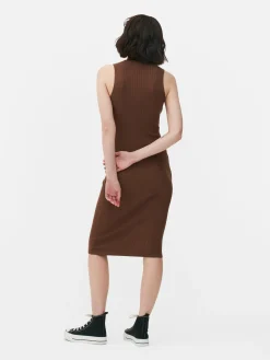 Vestido Midi Malha S/ Mangas