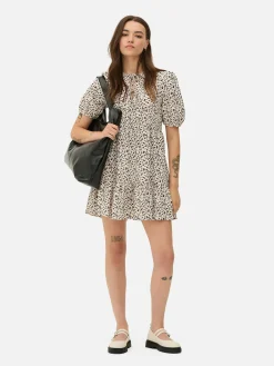 Vestido Mini Franzido Enrugado